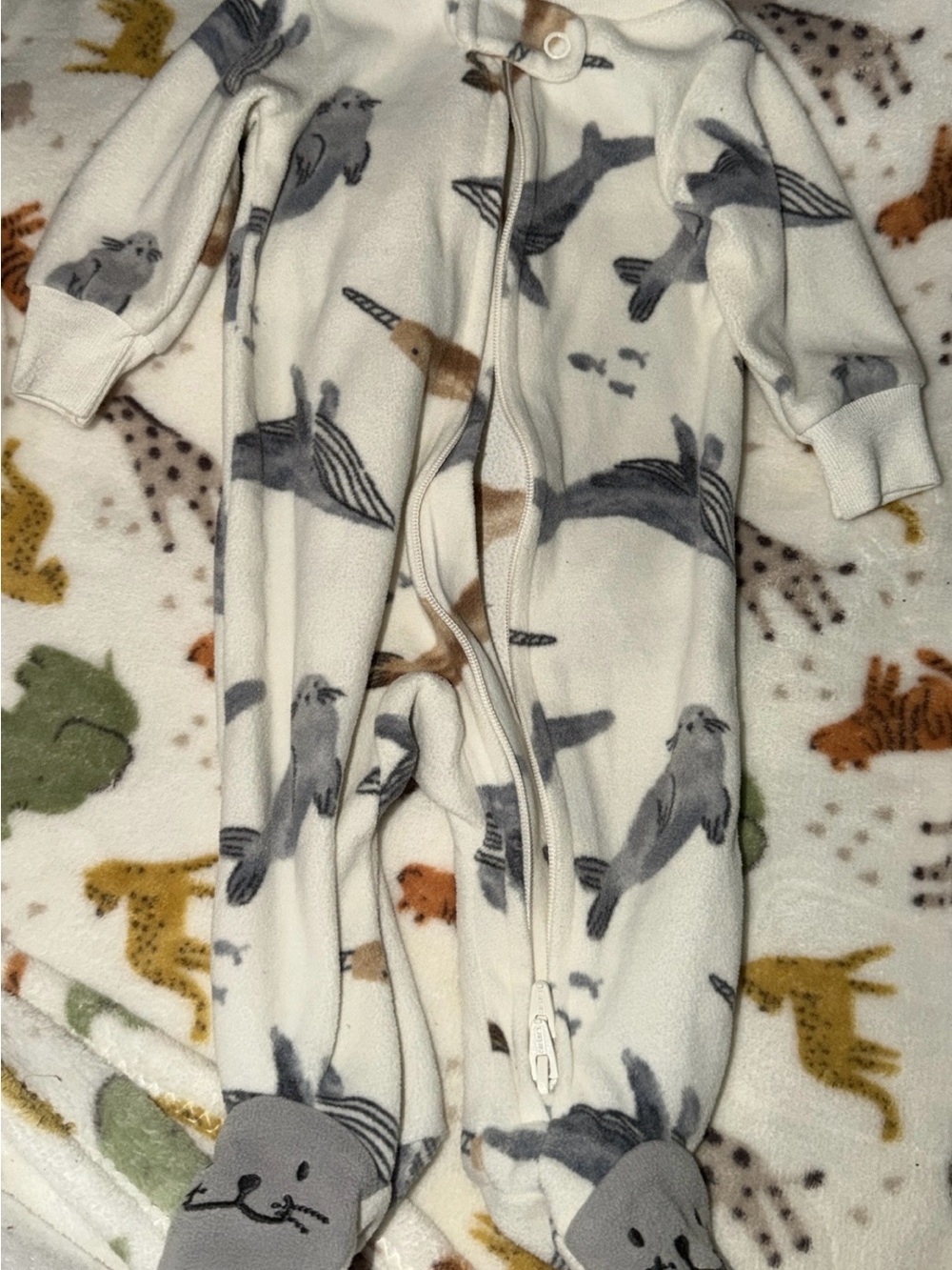 Carter’s Ocean Animal Fleece Sleeper Newborn